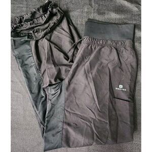 Domyos Women's Track Dance Sports Bottoms 10 Black Pocket Pants Cinch Ankles‎